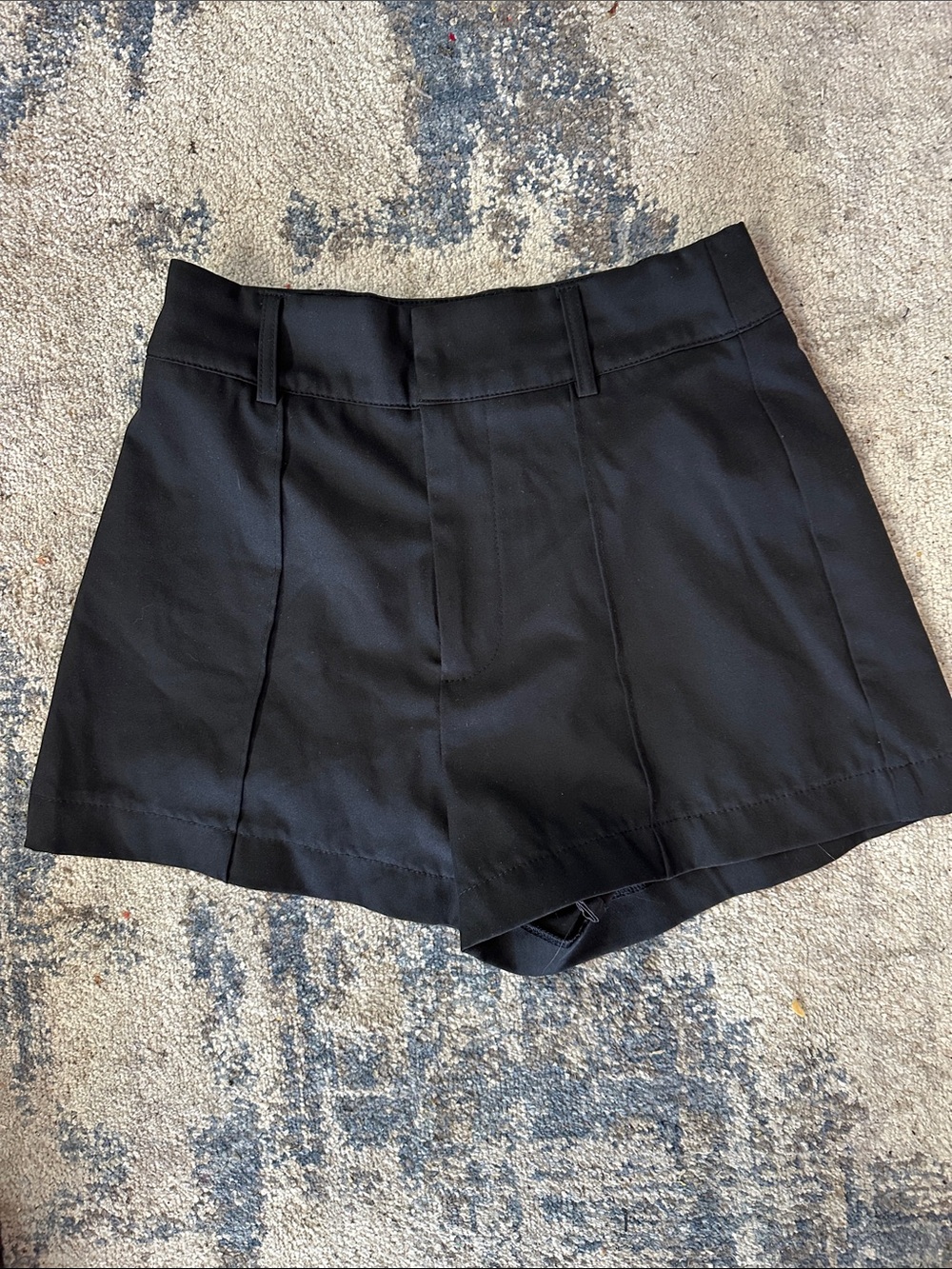 Papermoon Black High-Waist Tailored Women's Shorts